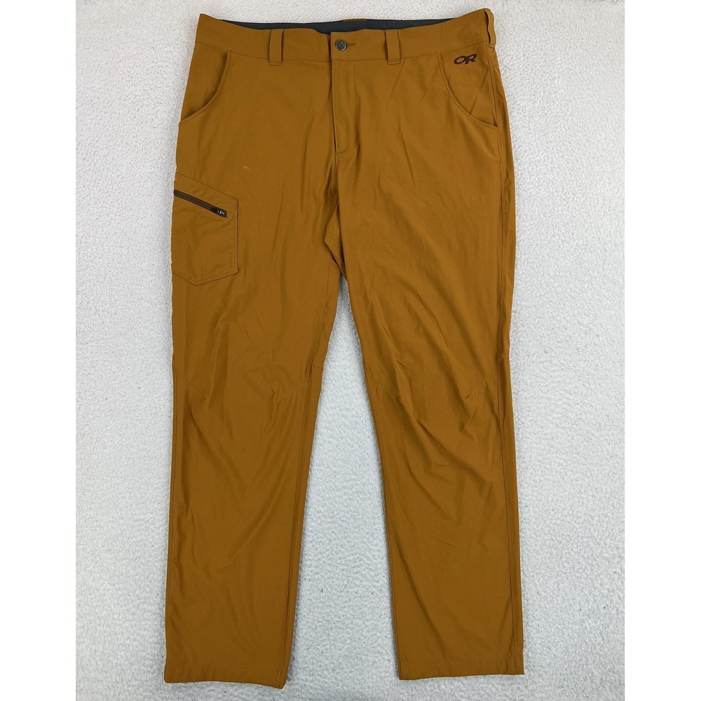 Outdoor Research Pants Mens 38x32 Orange Ferrosi Softshell Hiking Climbing